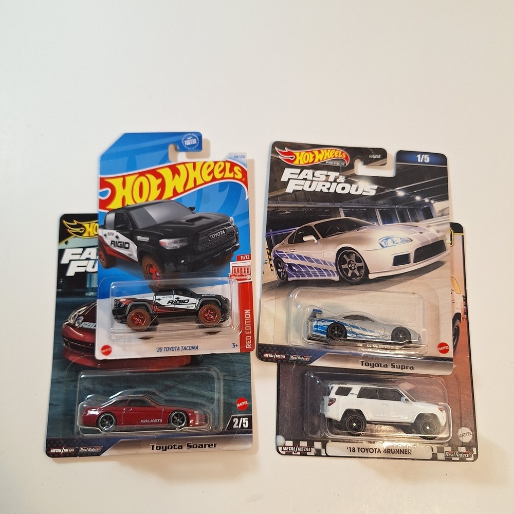 Hot Wheels 4 Toyota Soarer/Tacoma/ Supra/ 4RUNNER